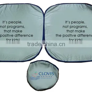 Customized Printing Logo on Car Front Sunshade/nylon/tyvek Front Sunshade thumbnail-2