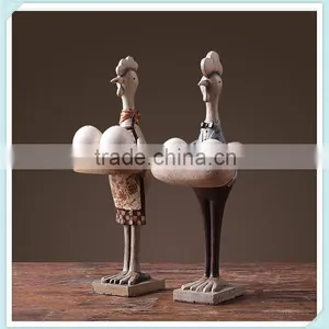 Resin Chicken Ornament Sculpture Chicken in Door Decorative Statue for Home Decoration thumbnail-2