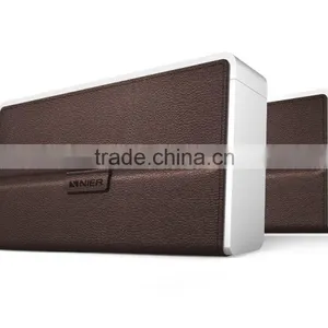 Factory High End Stereo Real Leather Design 40W Bluetooth Speaker for PC/Iphone 6/6s thumbnail-5