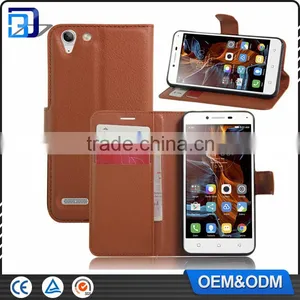 for Lenovo k5 Leather Case, Litchi Design Credit Card Wallet Stand Flip Leather Case for Lenovo Vibe K5 Mobile Phone Cover thumbnail-6