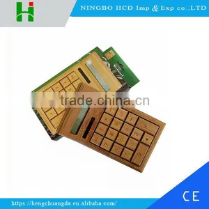 2016 Fashion Solar Powered Bamboo Wooden Calculator thumbnail-1