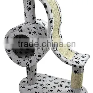 BSCI Pet Factory Deluxe Cat Tree Tower Condo Scratcher Furniture Kitten House Hammock Cat Scratcher Grey Color thumbnail-2