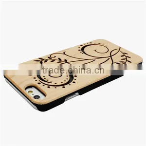 Elegance Blossom Flower Hollow Out PC/TPU & Wood Two in One Phone Case for Iphone 6 thumbnail-5