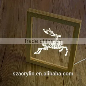 Wood LED Display With Acrylic thumbnail-1