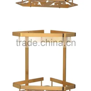 Hot Sale Never Rust Bathroom Aluminium Single Corner Shelf China Supplier Bathroom Corner Towel Shelf thumbnail-1