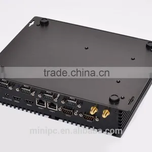 Industrial PC Fanless Design Mini Computer Mini PC Core i3 4010U With 6 RS232 Ports thumbnail-6