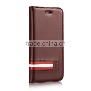 China Manufacturer Genuine Leather Cell Mobile Phone Case for Iphone 6 Plus thumbnail-4