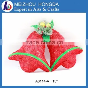 Christmas Tree Parts Sisal Decorations Bell LED Light thumbnail-1
