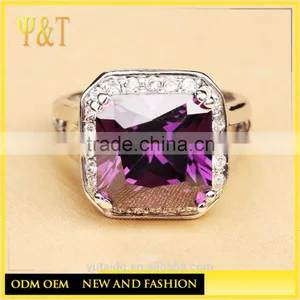 Jingli Jewelry Purple Gemstone Wedding Ring (YJ-846) thumbnail-3