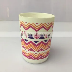 Stripe Printing Plastic Tooth Glass for Bathroom Accessory thumbnail-2