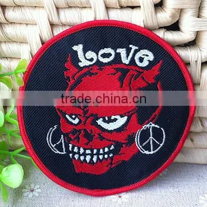 Custom Made High Quality Love World Peace Iron on Woven Patch/woven Badge thumbnail-1
