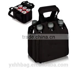 Insulated Wine Carrier Tote Bag Holder Carry Bottles Party Dinner Picnic Six Pack Cooler Bag (YX-Z089) thumbnail-1