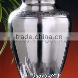 Natural Shiny Aluminium Cremation Urn thumbnail-1