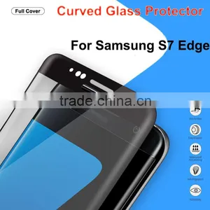 New Arrival!!!! 9H Hardness Black Color Full Body Anti-shatter Screen Protector Tempered Glass for Samsung S7 Edge thumbnail-1