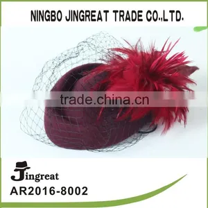 The Spring and Autumn Winter High-end Custom Wedding Bride Lady Hat Hat Fashion Small Hat. thumbnail-1