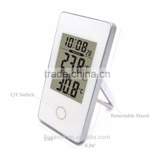 Portable Home/Office RCC Weather Station Black With Indoor Outdoor Thermometer Monitor Digital Alarm Clock thumbnail-2