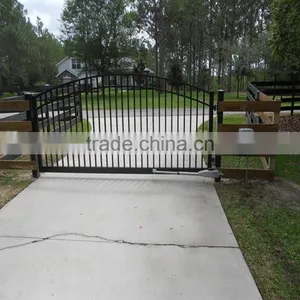 Custom Height and Colors Steel Main Gate Designs Electrostatic Spraying thumbnail-5