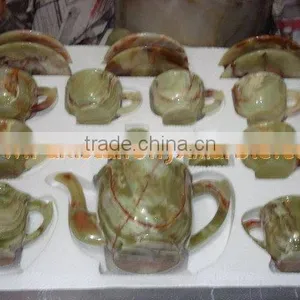 NATURAL COLOR ONYX TEA SETS HANDICRAFTS thumbnail-2