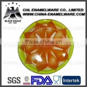 High Quality Enamel Round Tray With Spraying Decoration thumbnail-2