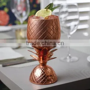Rose Gold Pineapple Cocktail Mug, Pineapple Ice Bucket For Bar thumbnail-2