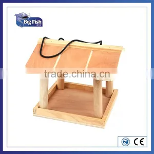 Hanging Wooden Bird Table Garden Wild Birds Tree Or Bracket Hang Feeding Station thumbnail-1