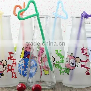 250ml Frosted Glass Bottle Frosted Juice Glass Bottle Frosted Milk Glass Bottle With Cork Lid thumbnail-3