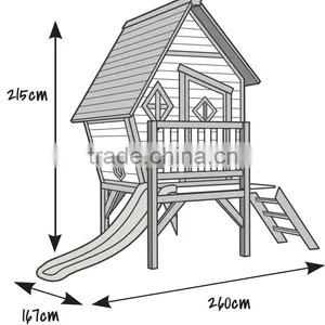 Wooden Movable Playhouse for Children thumbnail-3