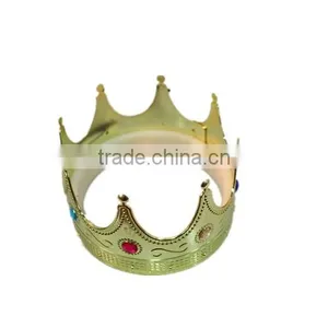Custom Plastic Gold Jewelry King Crown for Party thumbnail-1