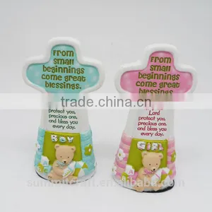 Resin Cross Boy and Girl Baptism Souvenirs Baby Baptism Gift thumbnail-1