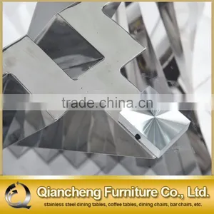 Fashionable Glass Mirror Silver Dining Table Dining Room Furniture thumbnail-4