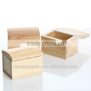 Unfinished Natural Wooden Chest Boxes for Miniatures, Crafting and Designing thumbnail-1