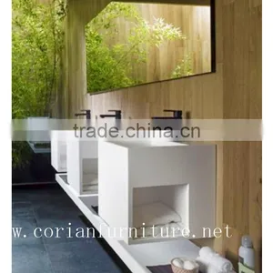 New Design Hotel Coiran /Himacs Bathroom Standing Washing Vanity thumbnail-1