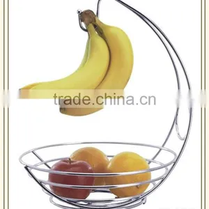 Hot Sale Chrome Metal Wire Banana Hanger Fruit Bowl thumbnail-1