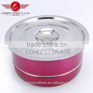 Colorful Red Stainless Steel Steam Steel Lids Stockpot thumbnail-2