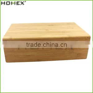 Beautiful And Custom Luxury Black Brown White Glossy Lacquer Finish Bamboo Tea Box/Homex_Factory thumbnail-2