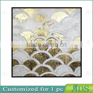 2017 New Design High Quality Gold Foil Wall Painting Gold Leaf Painting thumbnail-2
