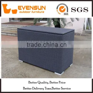 White And Grey Wicker Storage Box Rattan Furniture thumbnail-6