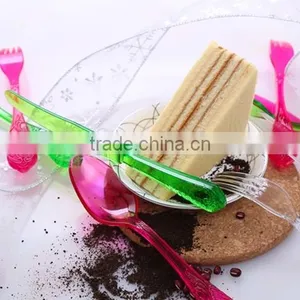 Wholesale Big Plastic Dessert Cake Cutlery Set/plastic Fork Knife Spoon Set ,dinnerware thumbnail-2