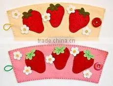 China 2017 Hot Sale High Quality New Products Home Decoration Useful Items Custom Wholesale Felt Clip Cup Holder thumbnail-1