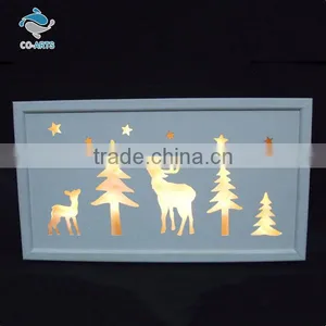 Simple Design White Rectangle Wooden Lighting Items thumbnail-1