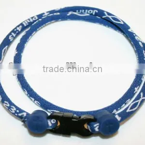 Manmade Woven Silicone Titanium Necklace Twister Necklaces thumbnail-1