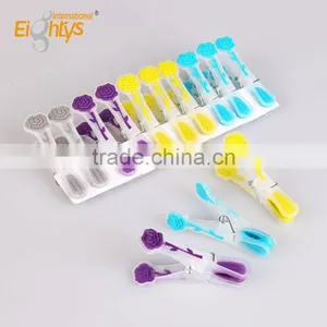 2015 New Design Flower Shape Colorful Plastic Clothespin thumbnail-1