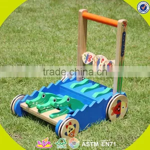 2017 New Design Walker Wooden Baby Push Toys Cartoon Crocodile Wooden Baby Push Toys W16E059 thumbnail-6