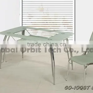 Modern Simple Dining Table Set Dining Room Designs Glass Dining Table and Chair thumbnail-3