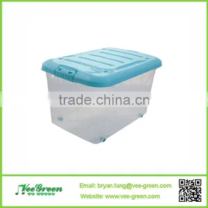 Household Packing Plastic Storage Container With Wheels thumbnail-1