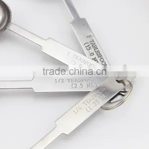 Stainless Steel Stainless Steel Set of 4 Measuring Spoons for Measuring Dry And Liquid Ingredients thumbnail-3