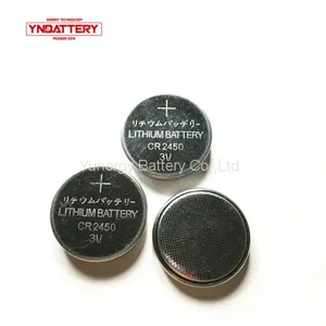 Coin Battery CR2450 3v LiMnO2 Lithium Ion Rechargeable Button Battery 1050mAh thumbnail-1