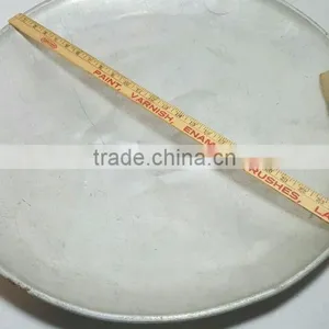 Vintage Round Aluminum Saucer Sled Metal Snow Disc w/ Canvas Strap Handles 25" thumbnail-3