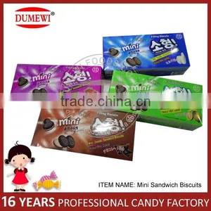 160g Mini Lemon Black Sandwich Biscuits thumbnail-5