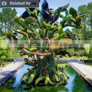 Artificial Plastic Grass Animal Topiary Landscaping Ornament for Graden Decoration thumbnail-6
